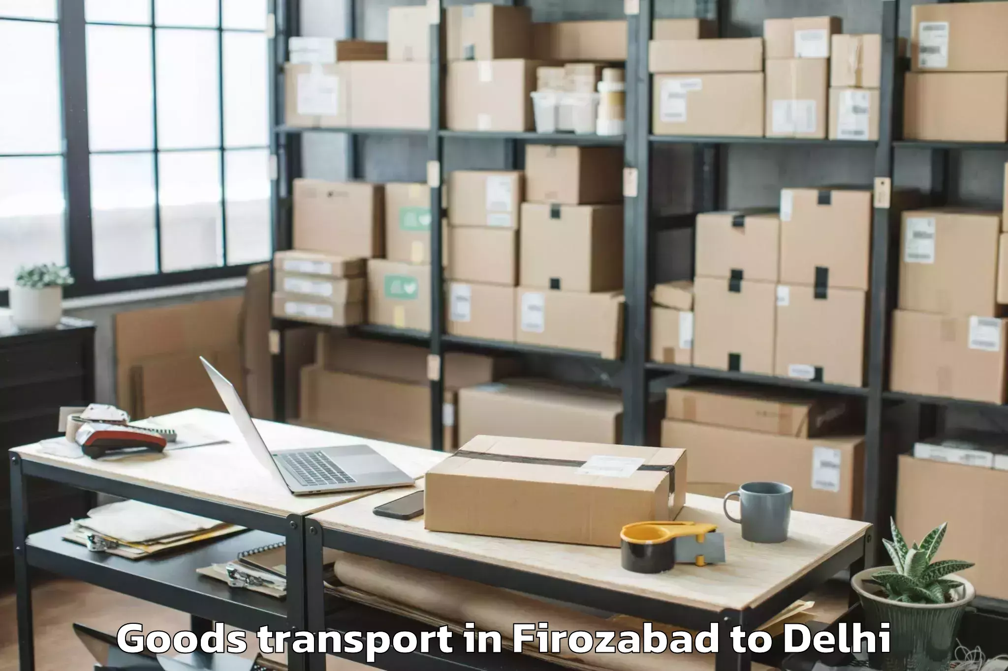 Book Your Firozabad to Ambience Mall Rohini Goods Transport Today